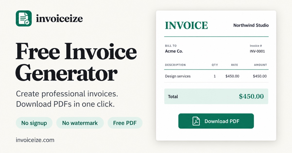 Invoiceize preview